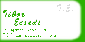 tibor ecsedi business card